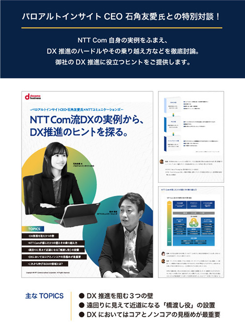 NTT Com流DXの実例から、DX推進のヒントを探る。_表紙